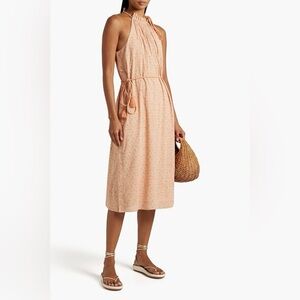 Joie Marietta printed Swiss-dot cotton midi dress